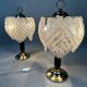 2x vintage table lamps Mazzega 'Frozen leaves'