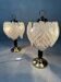 2x vintage table lamps Mazzega 'Frozen leaves'