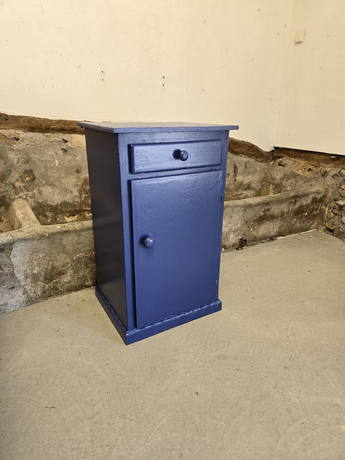 Small buffet one door one drawer Mado repainted