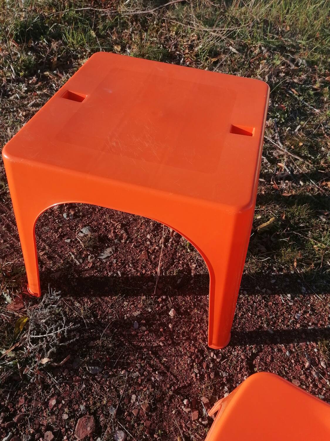 Children's orange table and chair set Progarden Italy