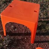 Children's orange table and chair set Progarden Italy