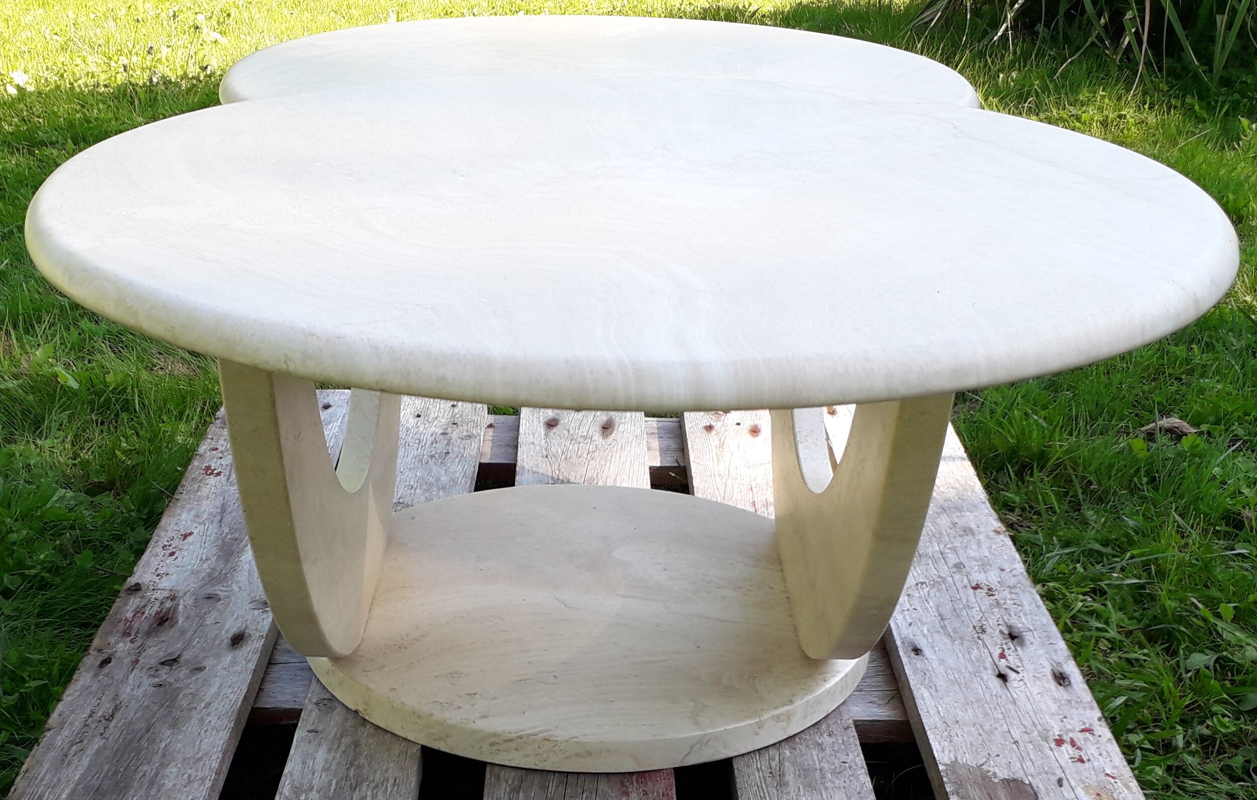 Italian travertine coffee table