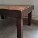 Solid wood coffee table and tiles