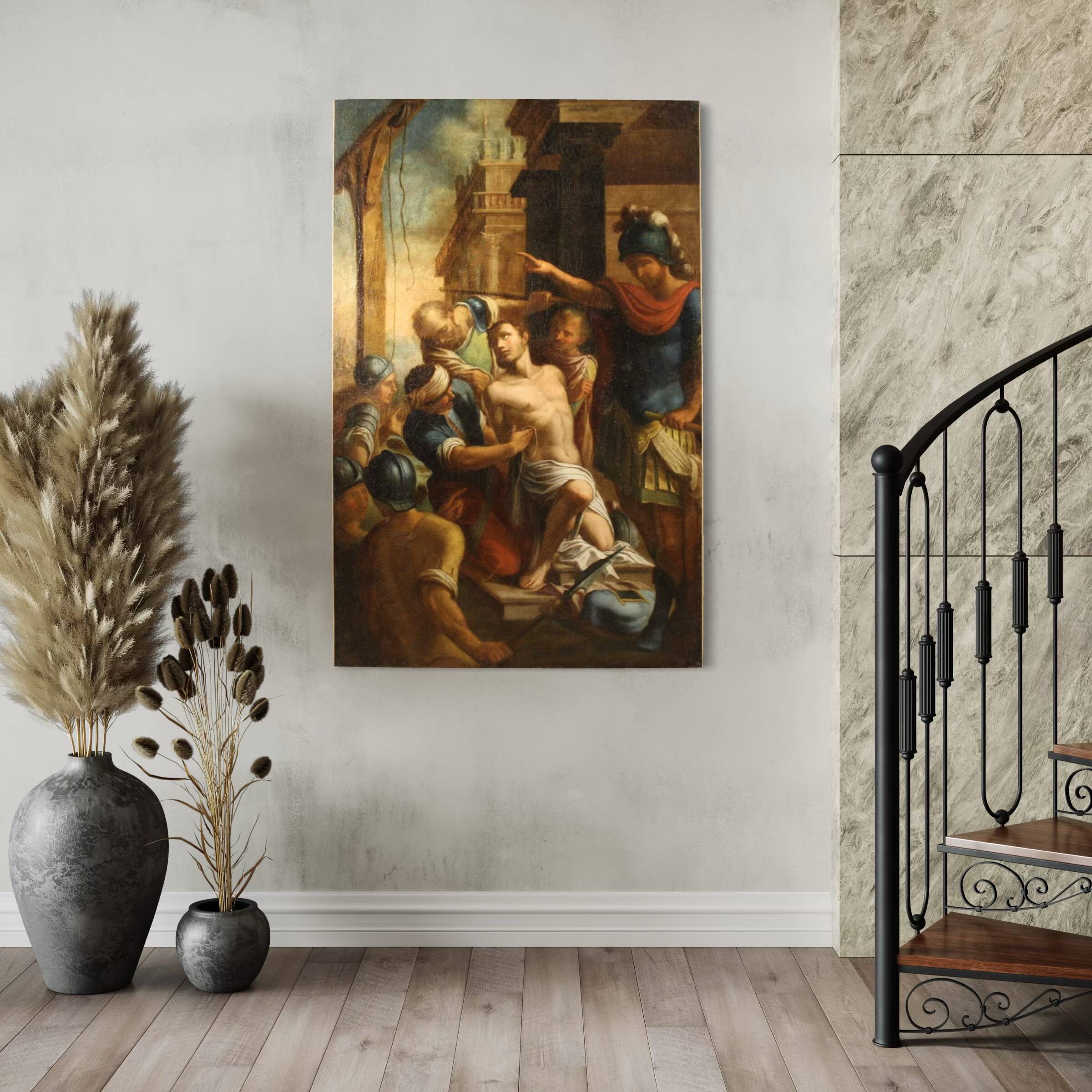 Great 17th century religious painting, Saint Sebastian