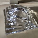Clear crystal ashtray or trinket dish