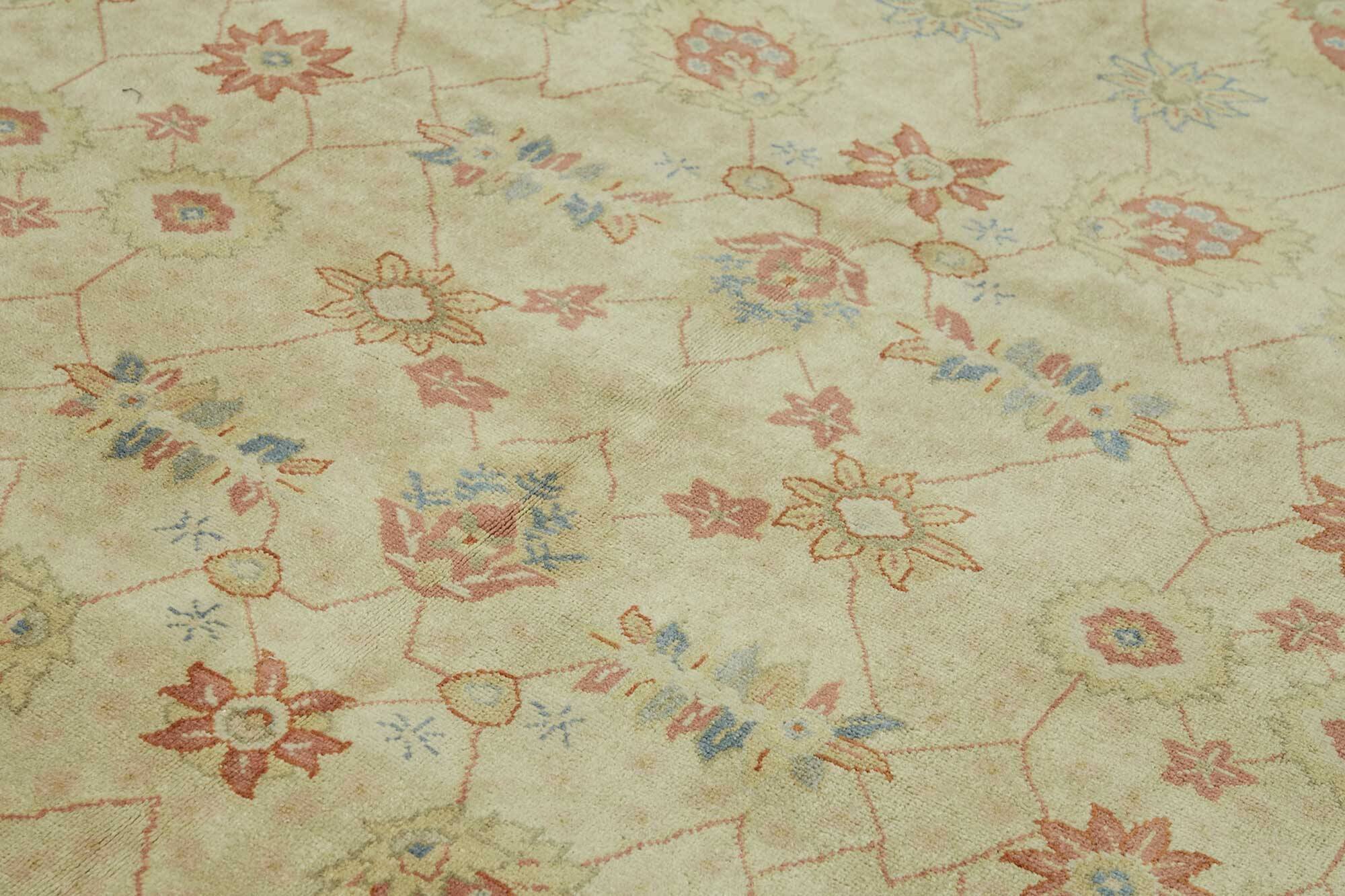 Turkish Handknotted Wool Oushak Rug 242 cm x 302 cm