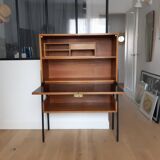 Writing desk wood and metal Jean Domps