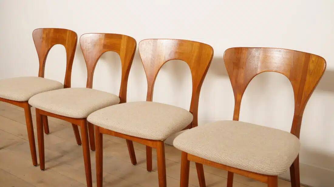 6 x dining chair | Koefoeds Hornslets | Niels Koefoed | Model Peter | Teak