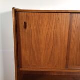 vintage sideboard with drawers and sliding doors