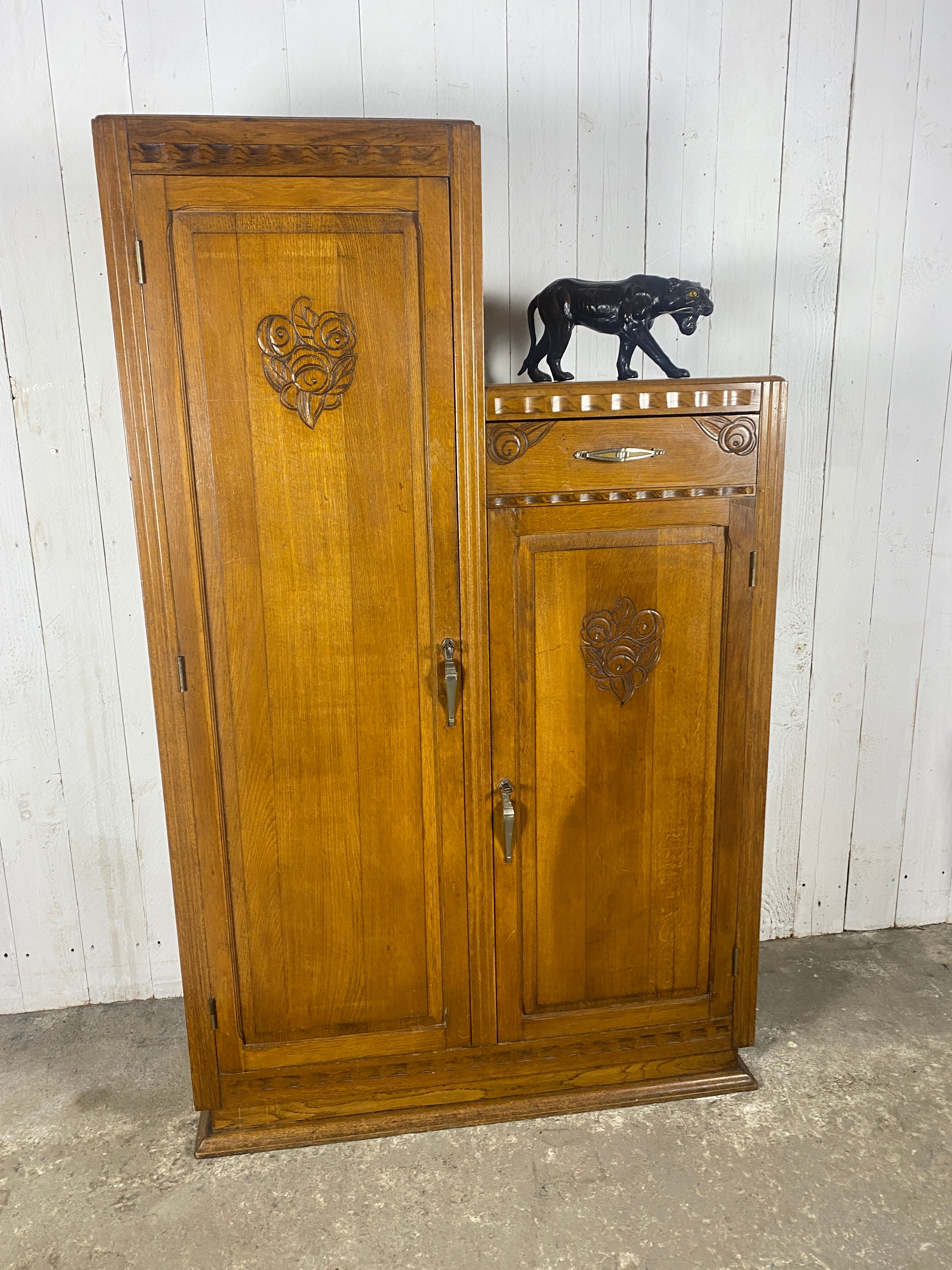 Asymmetrical art deco cabinet