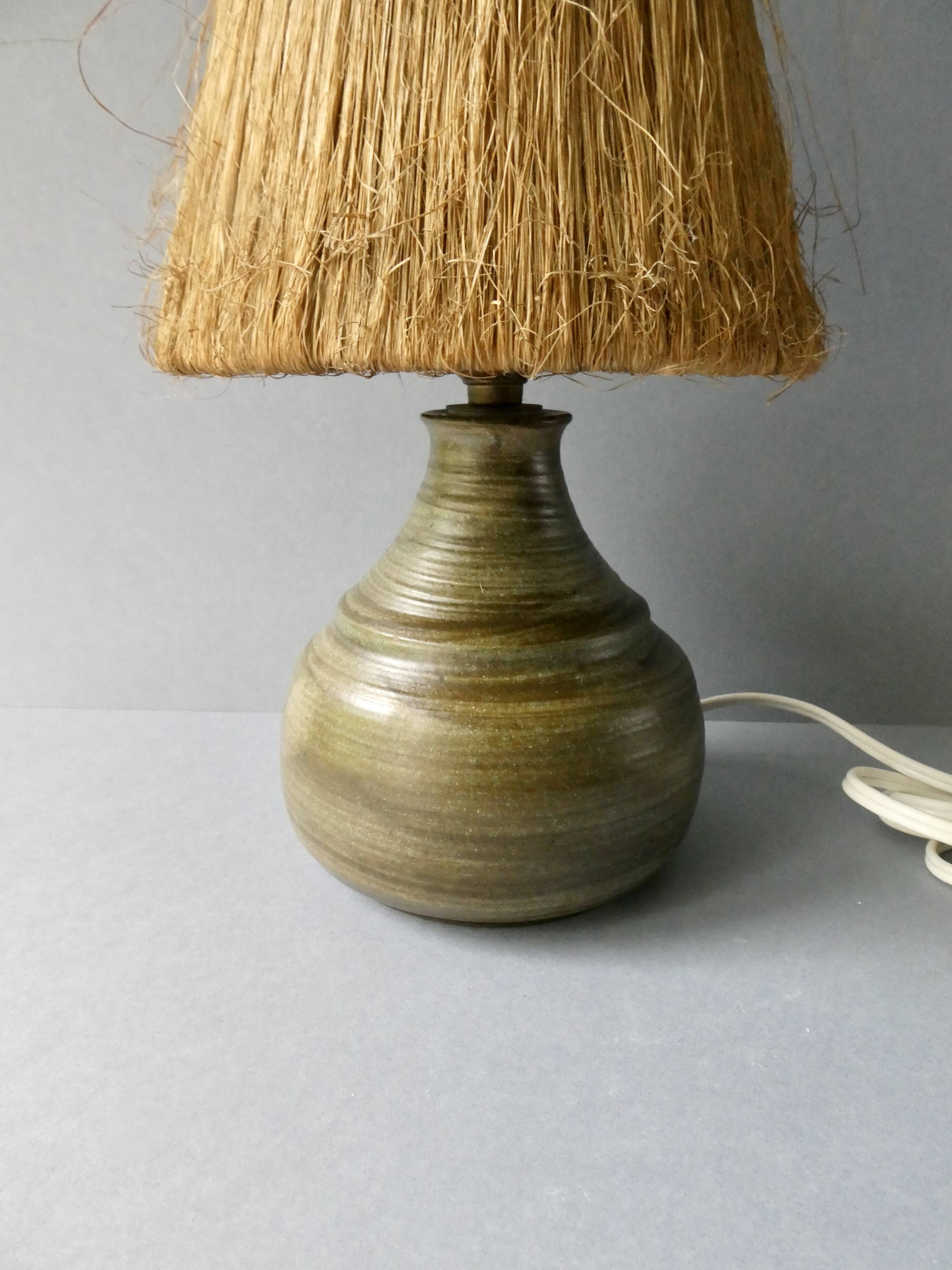 Ceramic lamp by Helga Ostergaard, Danmark, 1960s