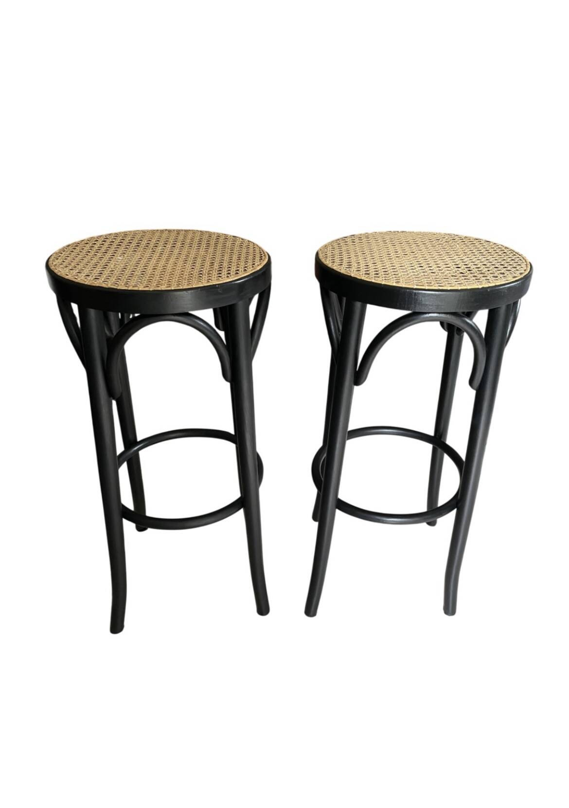 Vintage caned bar stools