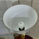 Mazda lamp from the 1960s, sheet metal base and wooden stem