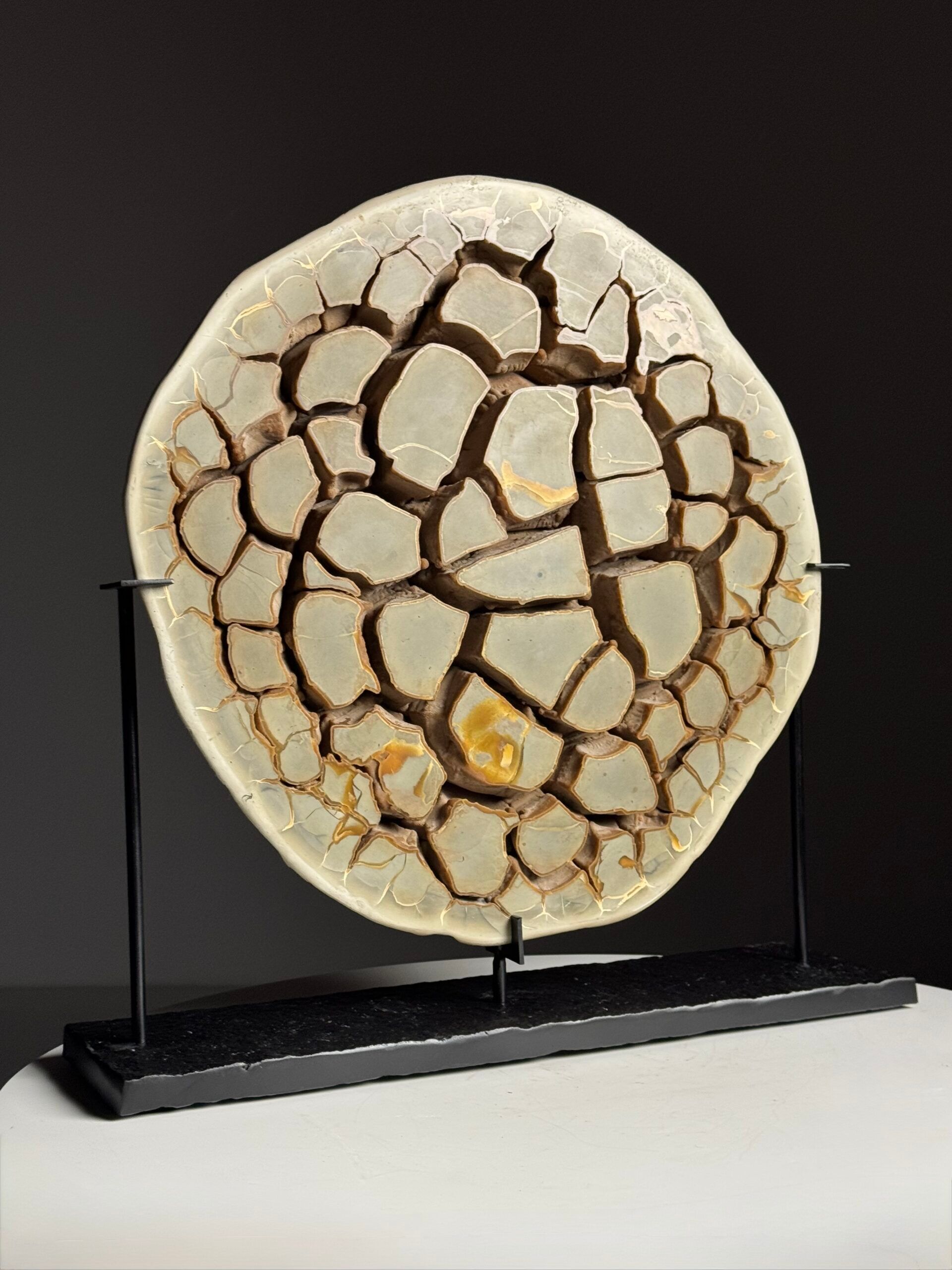 Septaria nodule on custom stand