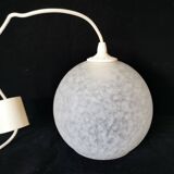 pendant lamp, lampshade, ball, art deco, opaque glass, Clichy glass