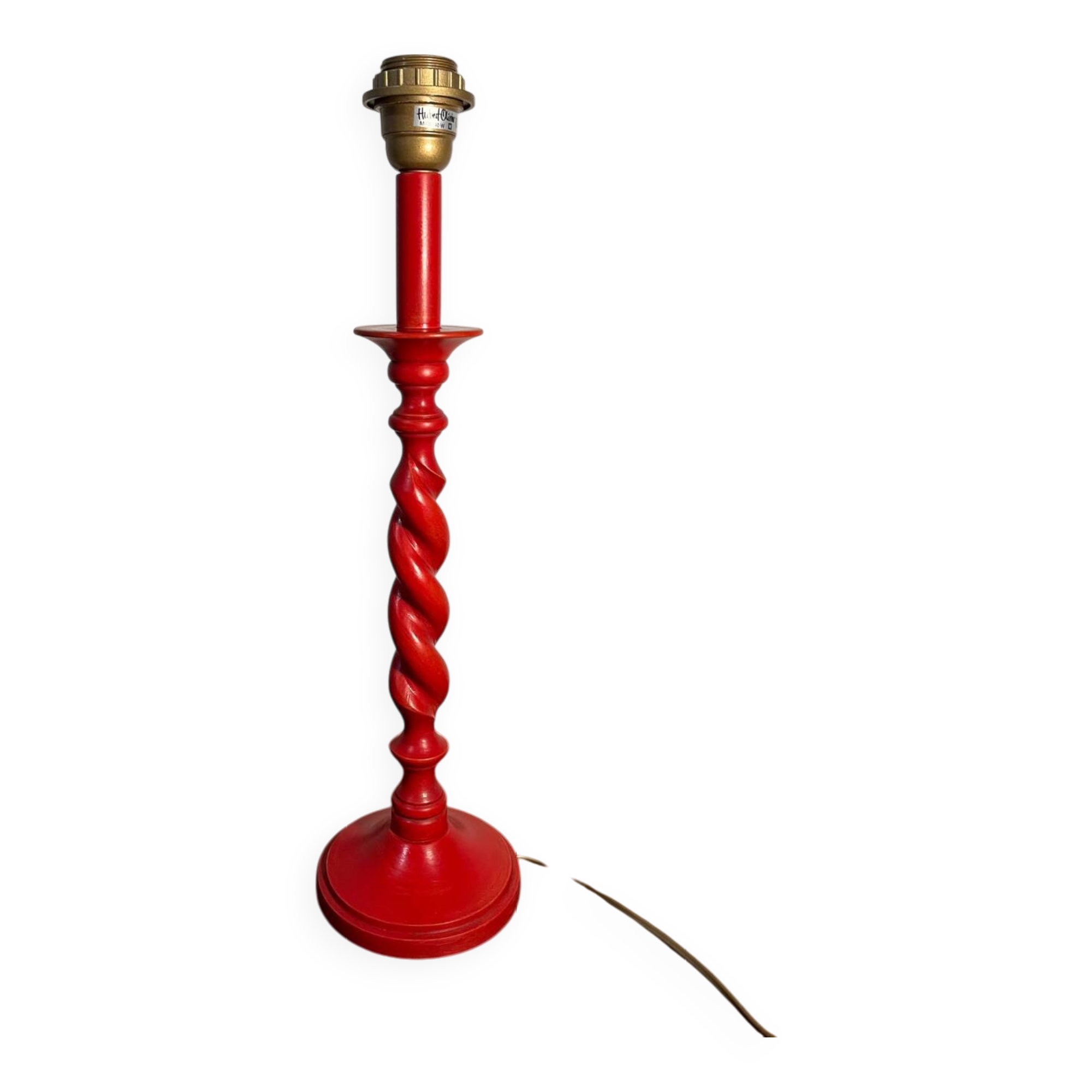 Hubert Olivier turned wooden lamp base