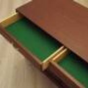 Danish mahogany veneered cabinet with drawers and lockable doors, 1970s