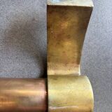 Commercial door handle in brass and bronze