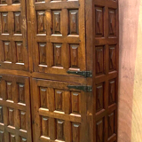 Monastery sideboard with four shutters in solid oak 20th century