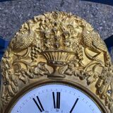 Comtoise clock in cherry style Louis XV period 19th region Fougères.