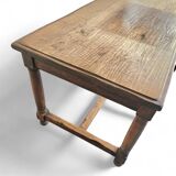 Solid oak French dining table / desk / 1900s