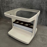 Side table on casters