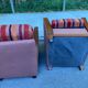 2 Art Deco inspired armchairs Cavel France 2000s
