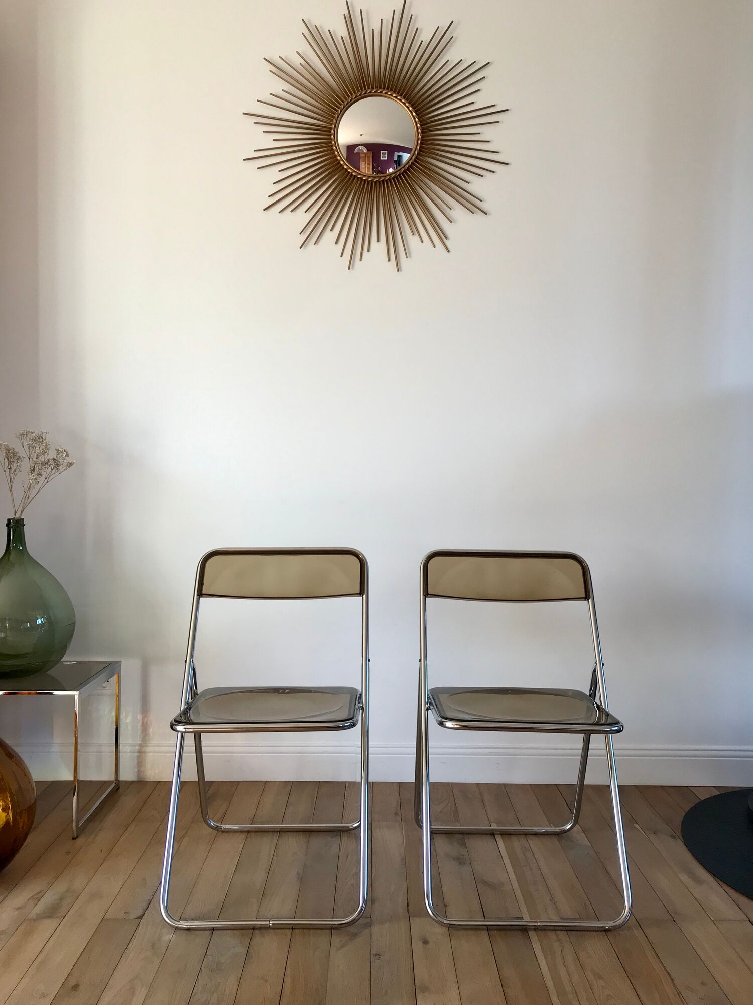 Pair of space age folding chairs, Italy 1967