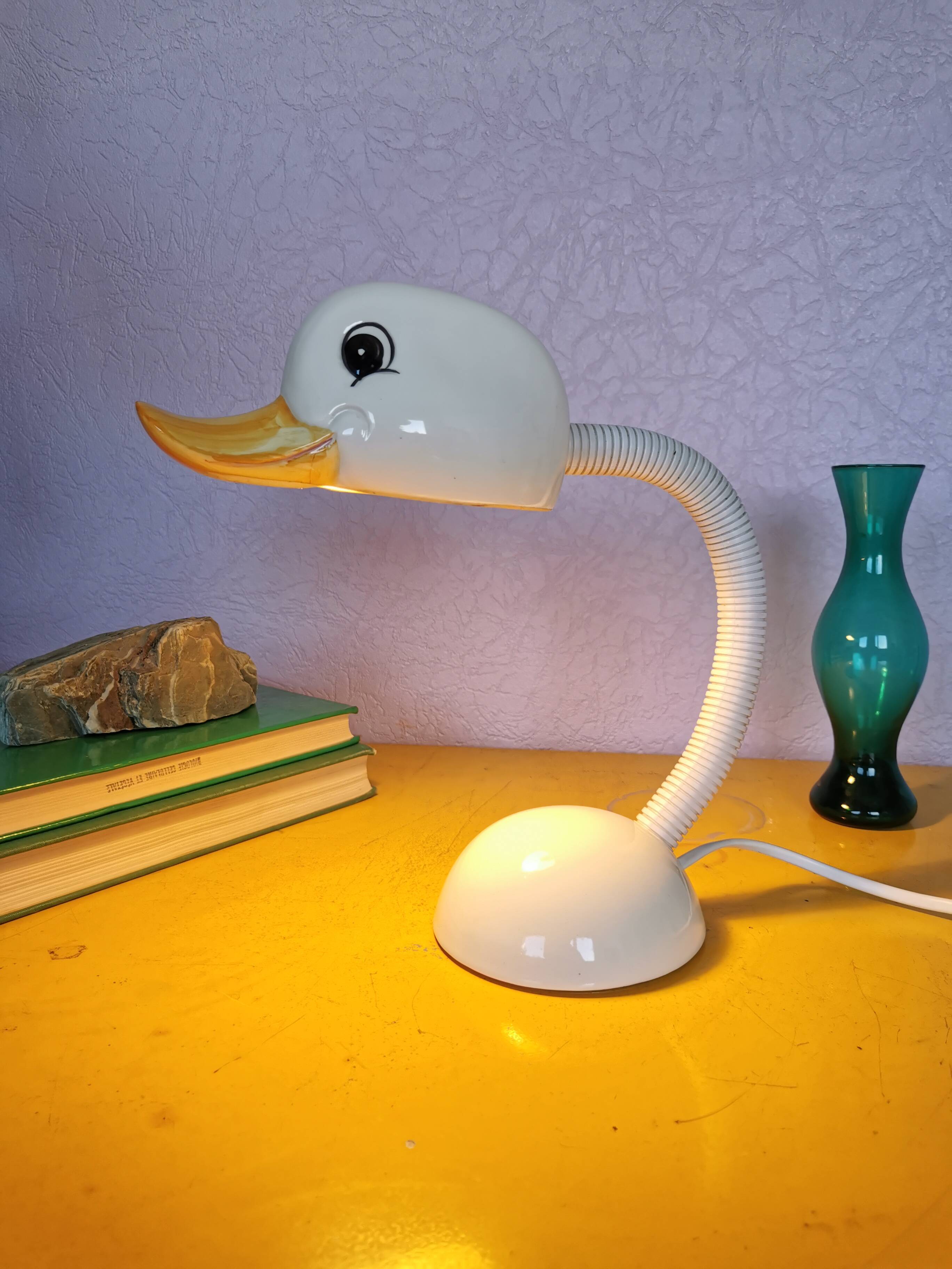 Flexible ceramic duck lamp, 1968