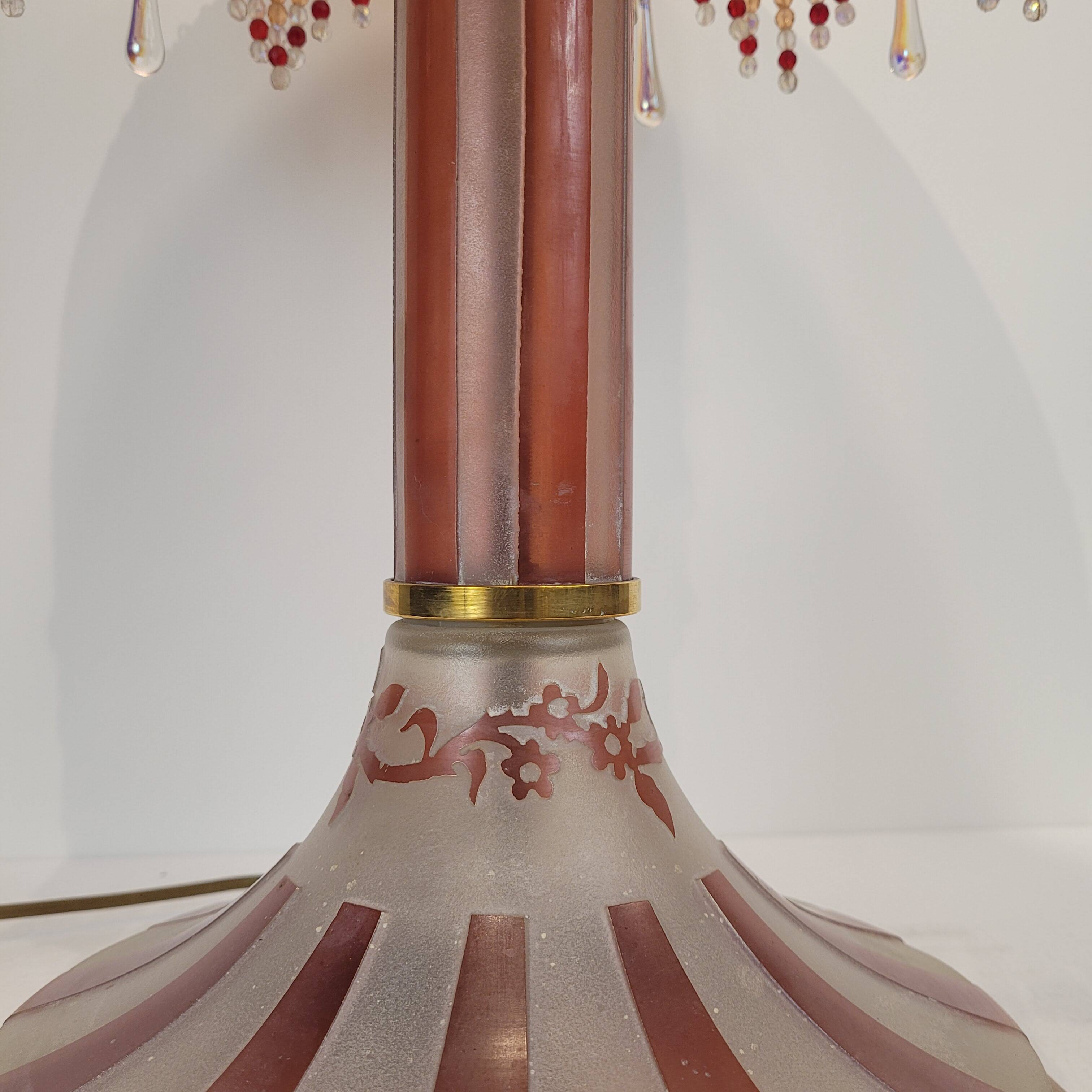 Table lamp, firmed Suberville, Art Nouveau, double glass, s. xx