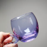 Service à sangria/punch vintage années 70 cristal Alexandrite "Bleikristall"