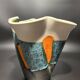 Enamelled ceramic vase signed Elchinger 1950