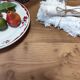 Square farmhouse table in solid oak.