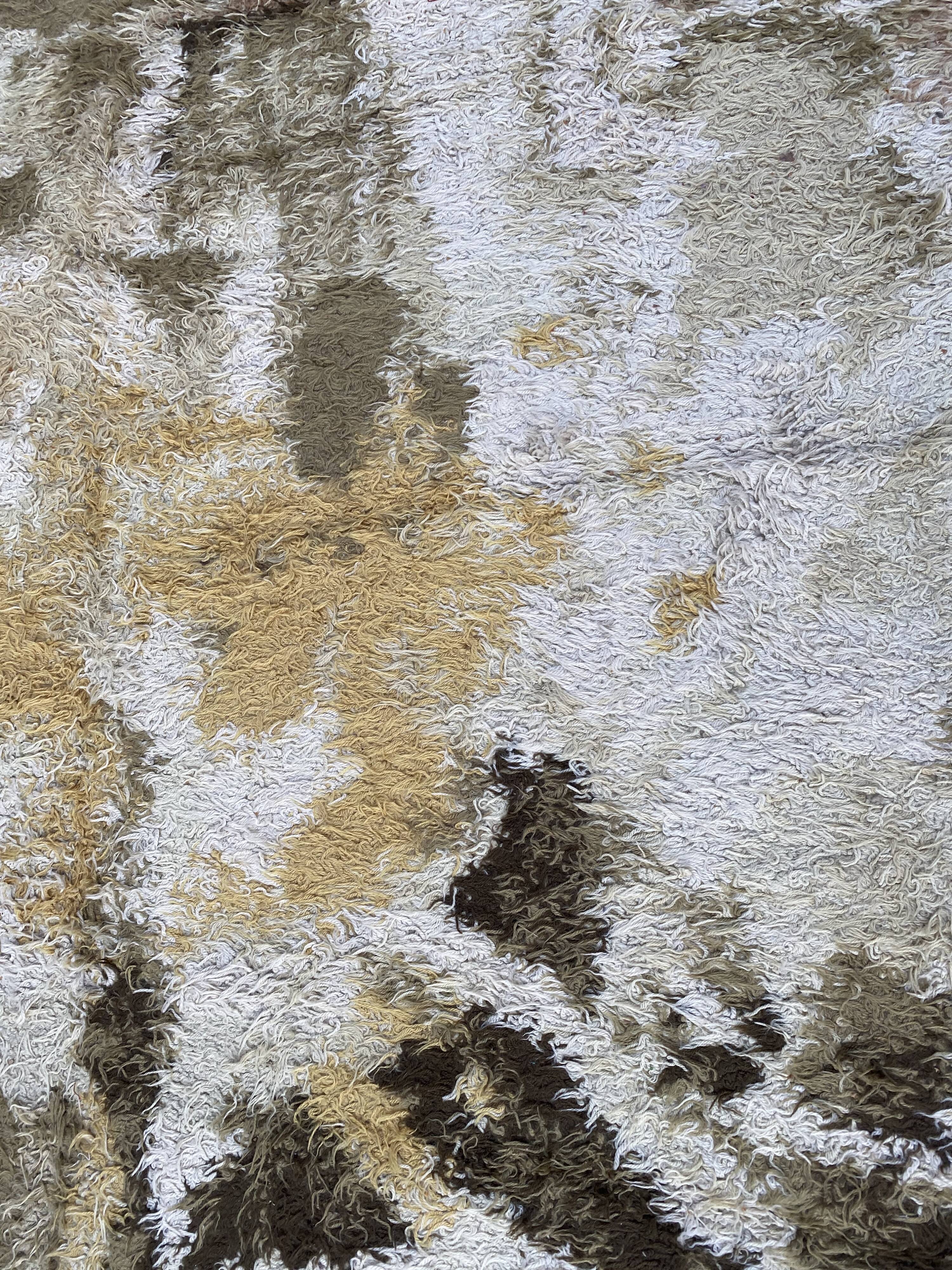 Nice big Scandinavian vintage carpet abstract designs 200x300 cm