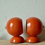 Pair of vintage falca lamps - ball lamps - space age design - made in italy