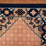 Antique 1930s Chinese Art Deco rug 64cm x 123cm - 1C1261