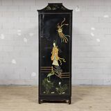 Vintage Chinese pagoda cabinet traditional scene (bohemian)