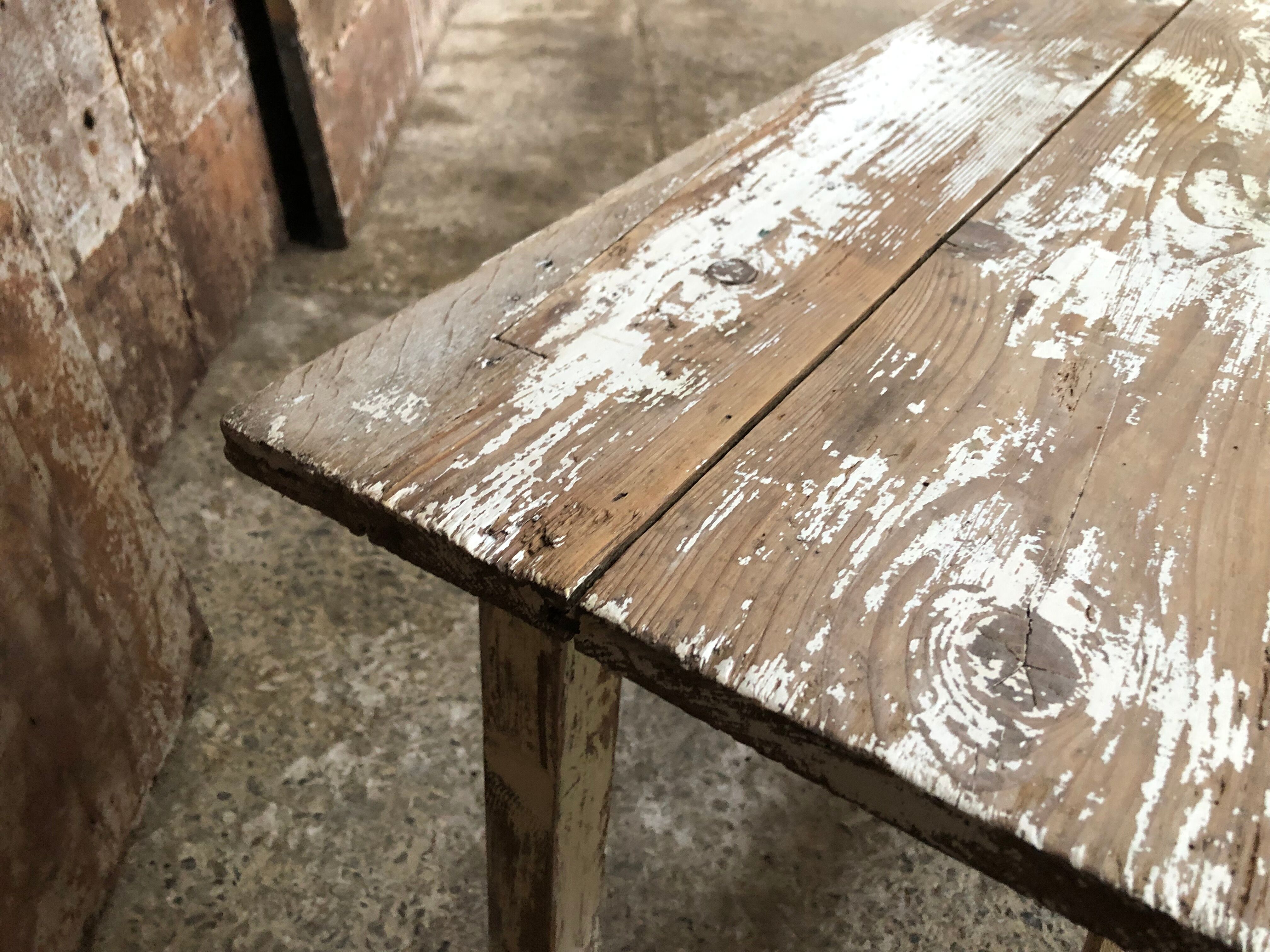 White patina console table