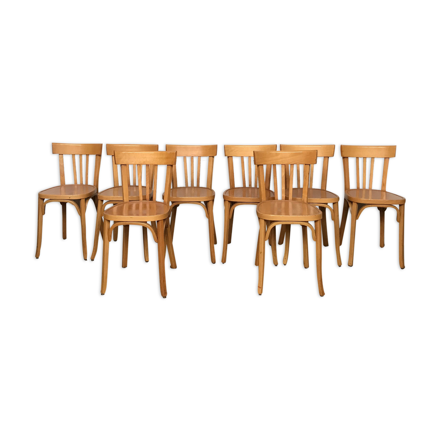 Series of 8 chairs Baumann vintage edition 1960