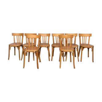 Series of 8 chairs Baumann vintage edition 1960