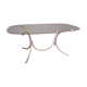 Vintage dining table glass and chrome 1970