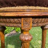 Piano stool in walnut style Louis XVI