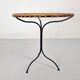 Side table in rattan and wrought iron, France, 1970s