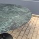 Original round Knoll Tulip dining table (120cm) Alpi Verde glossy in NEW CONDITION