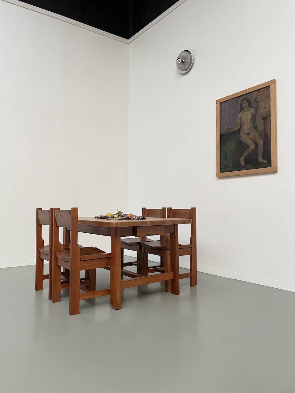 Set of table and 4 chairs, 60s mountain furniture