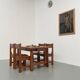 Dining table and 4 chairs, mountain furniture from the 1960s.