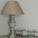 Pair of patinated lamps