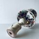 Lamp in turned wood and beads