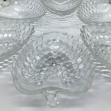 Set of 6 cups and fruit salad dish