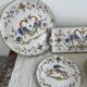 Dessert service, earthenware, Martres-Tolosane, signed Matet France